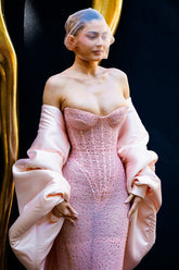 Strapless Sequin Corset Maxi Dress